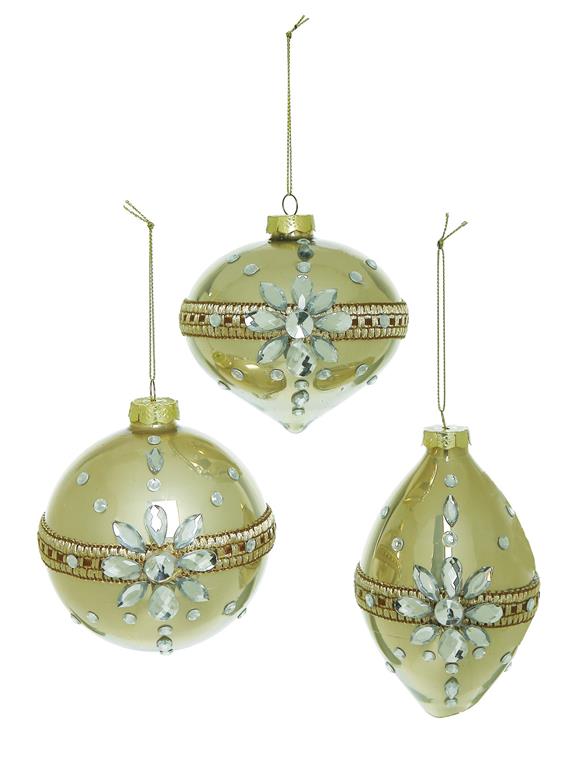 100mm Platinum Stargem Ornament