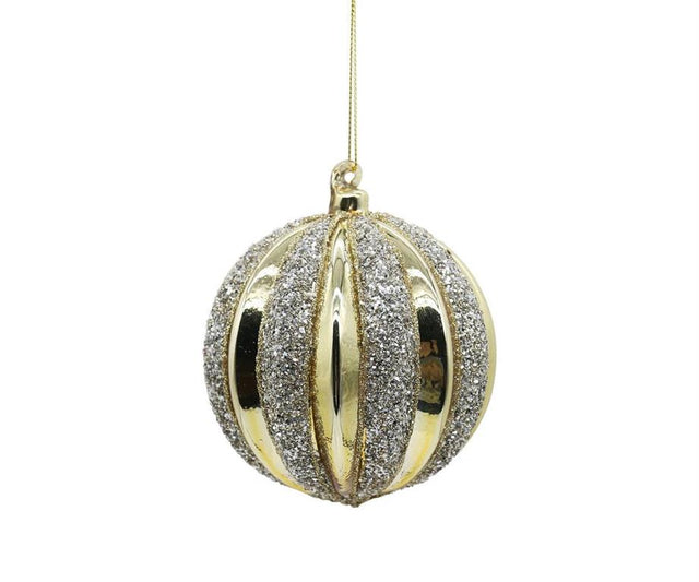 Gold plastic ornament for holiday decorating