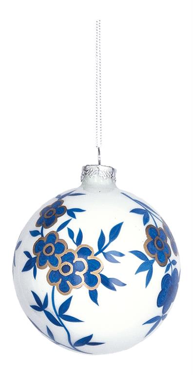 4" Chinoiserie Glass Ornament