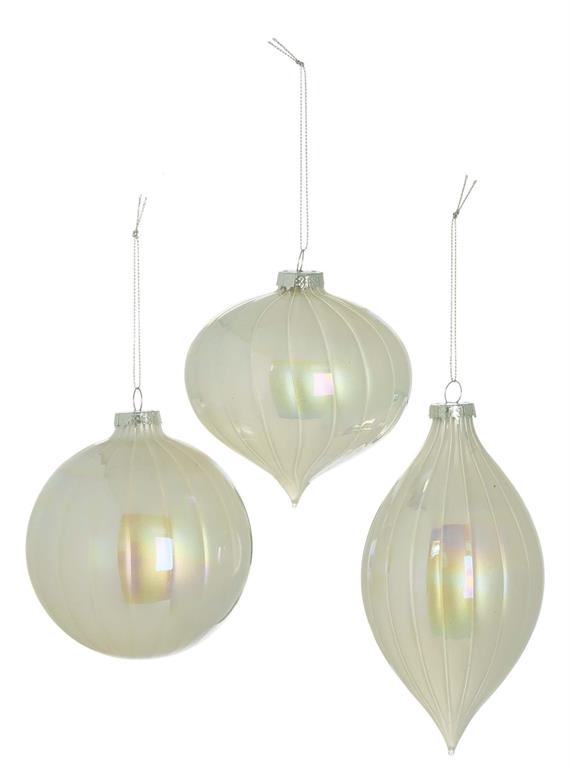 Blue Gem Glass Ball Ornament