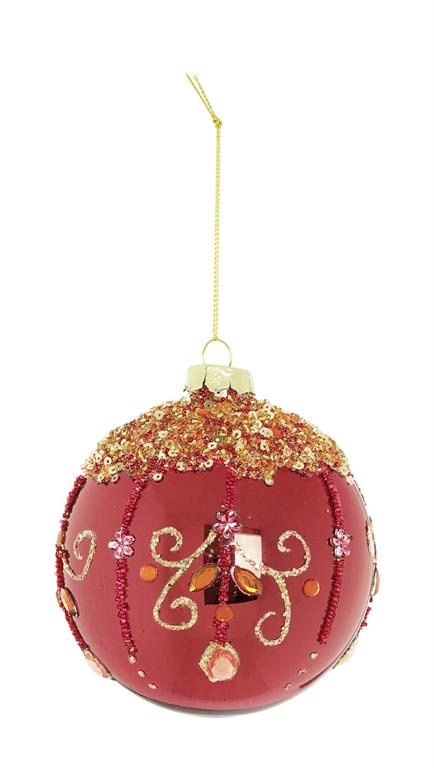 Midnight Blue Gold Glass Ornament