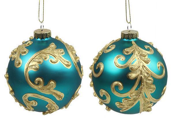 4" Matte Turquoise Ornament
