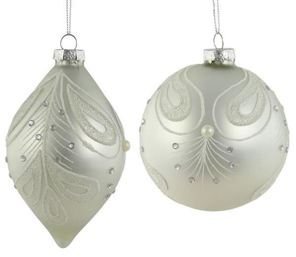 5" Pearl Jewel Matte Glass Ornament