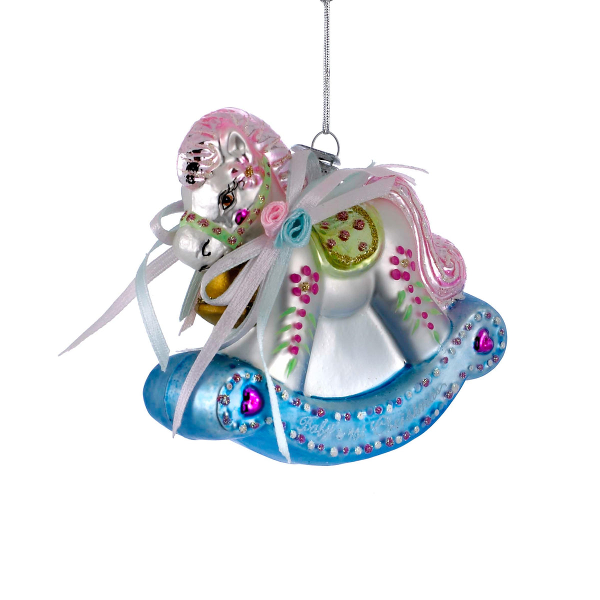 4” Rocking Horse Glass Ornament