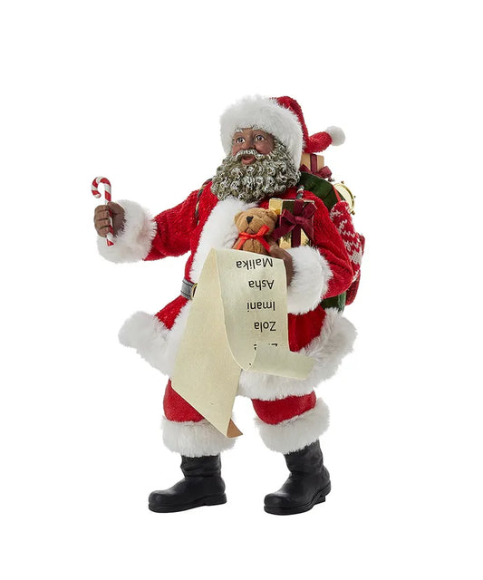 Santa list figurine, 10.5 inch, for Christmas decorating