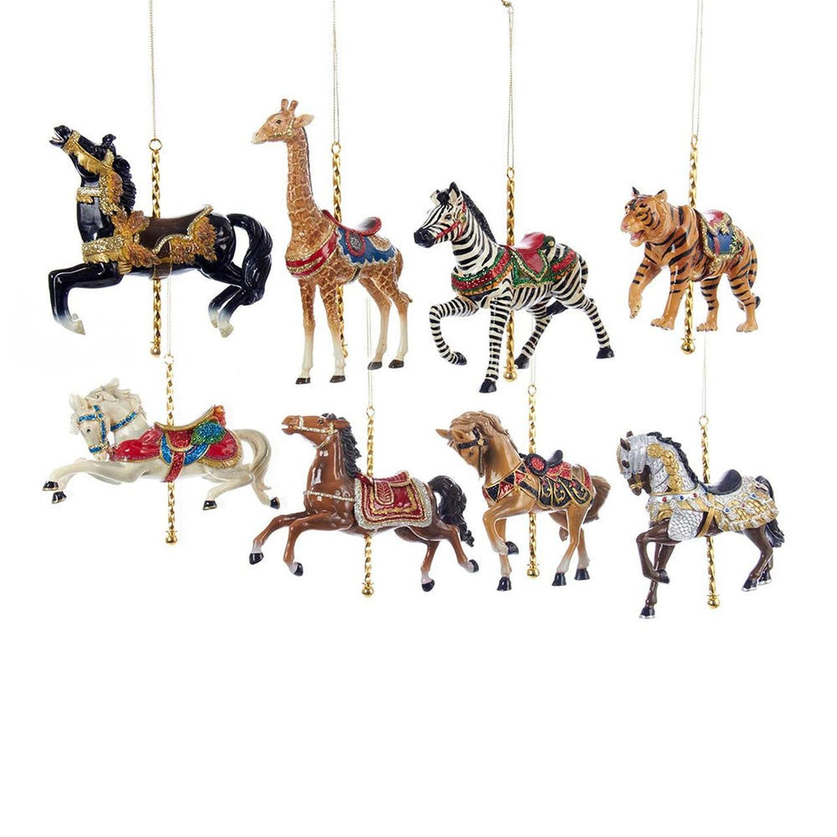 Set/8 Carousel Animals 4”