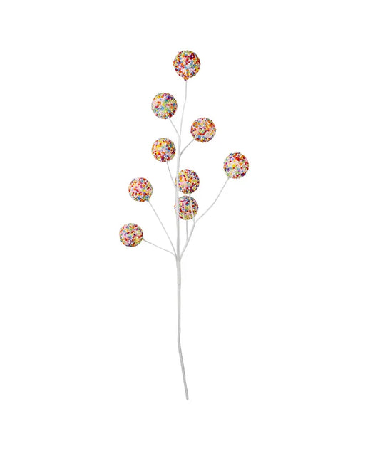 25" Confetti Ball Glittered Spray