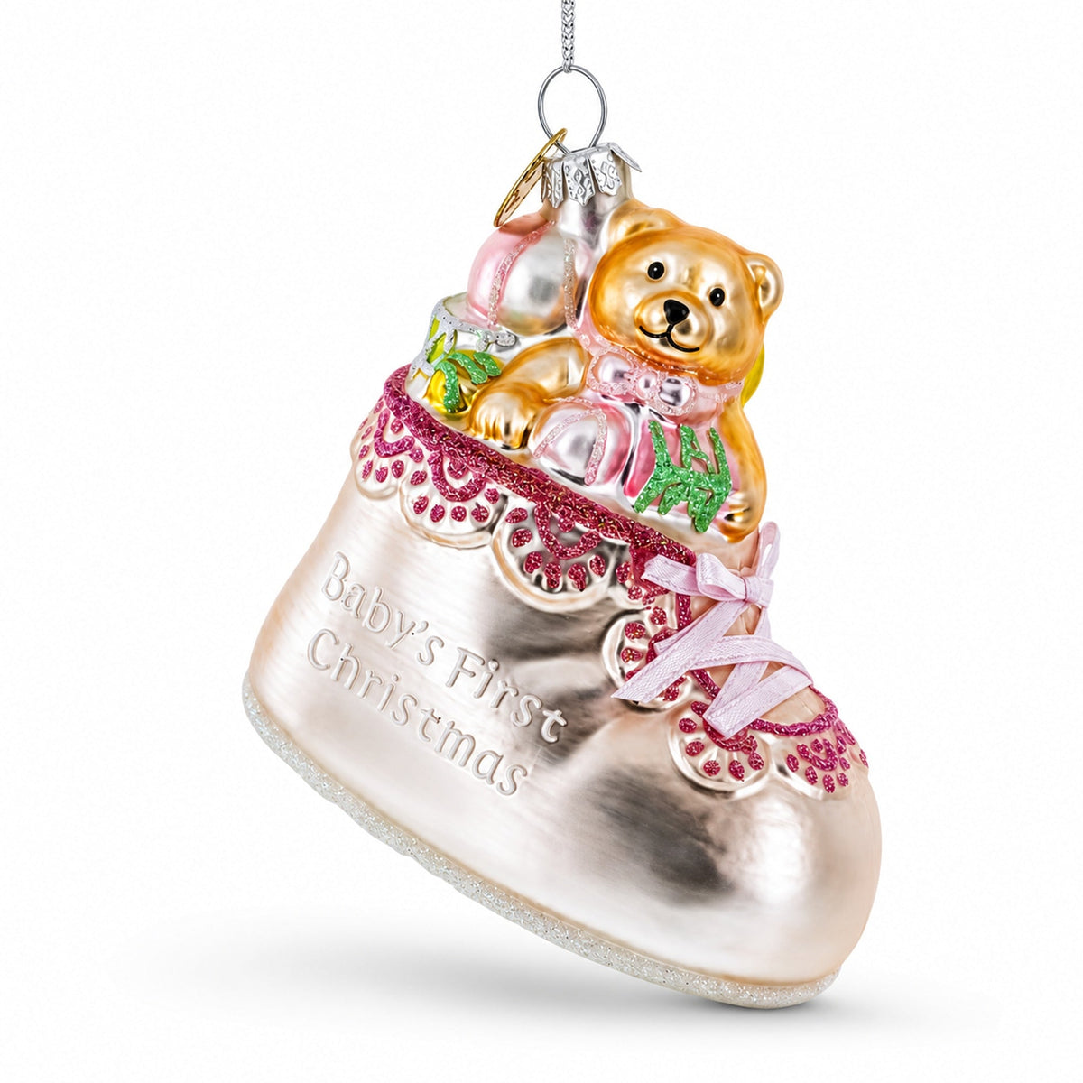 4" Teddy Bear Baby's 1st Christmas Ornament