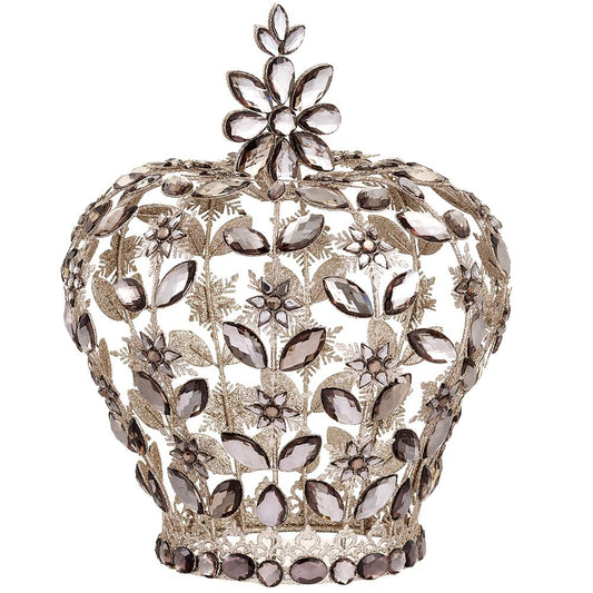 16" Crown Smoke Gold Glittered Rhinestone