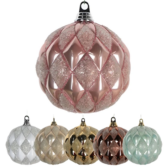 Holiday Harlequin Plastic Ball Ornament