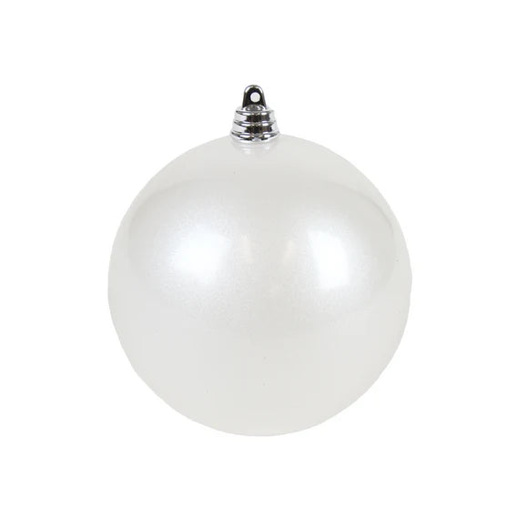 12" White Candy Apple Ornament