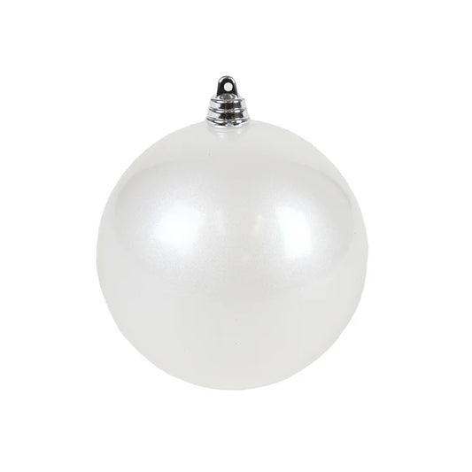 12" White Candy Apple Ornament
