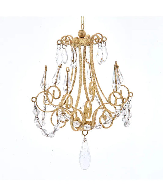 7" Gold Chandelier Ornament