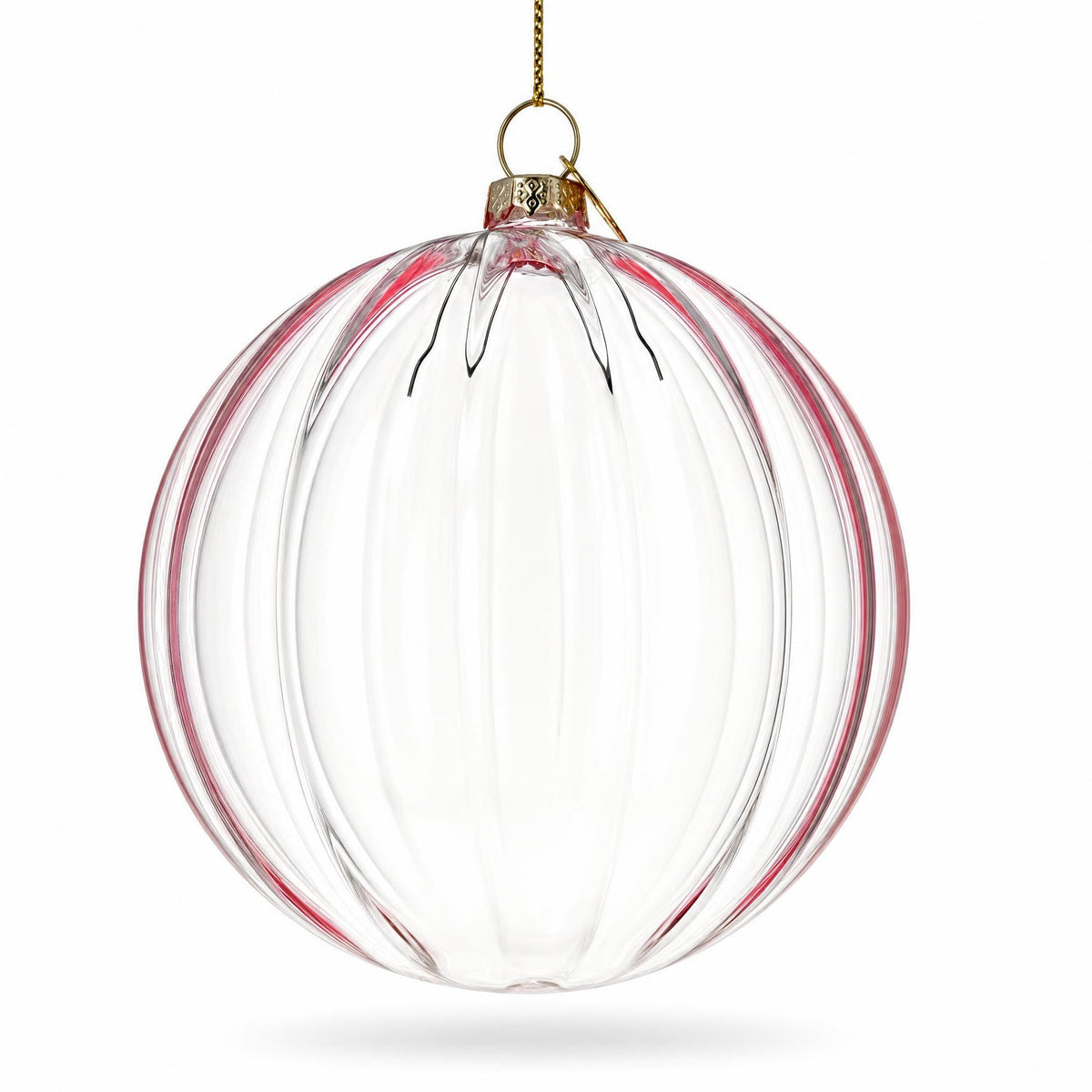 6" Light Pink Glass Ball Ornament