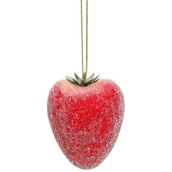 2” Strawberry Frosted Ornament
