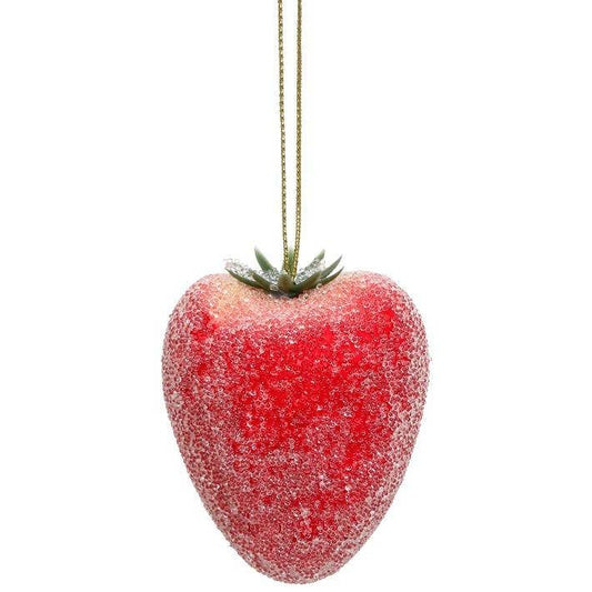 2” Strawberry Frosted Ornament