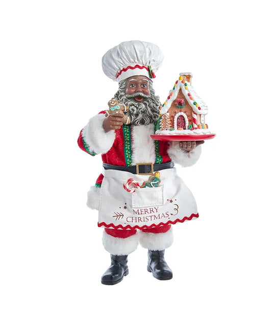 Santa chef figurine, 10.5 inch, for Christmas decorating