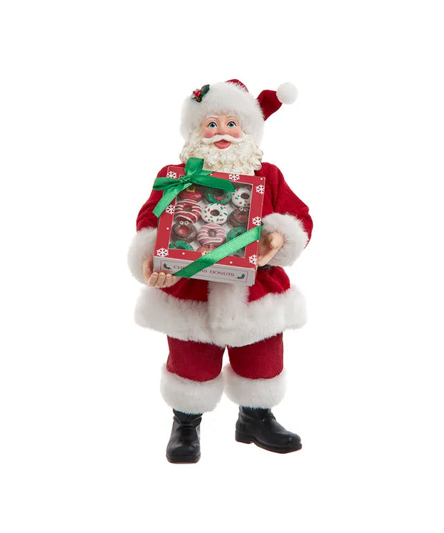 Santa donuts figurine, 10 inch, for Christmas decorating