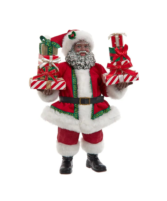 Santa gifts figurine, 10.5 inch, for Christmas decorating