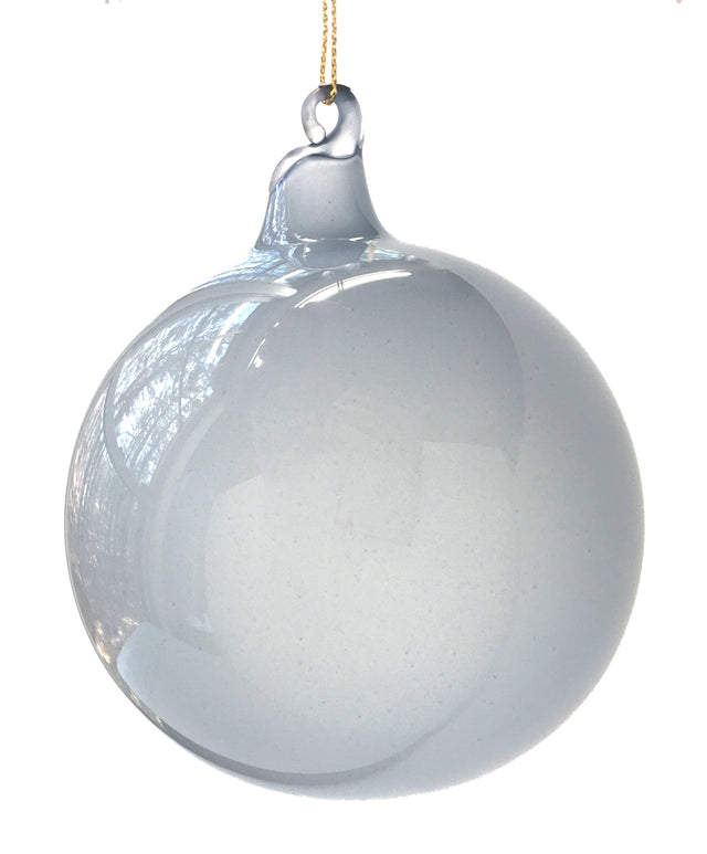 Aqua bubblegum glass ball ornament with a glossy finish.
