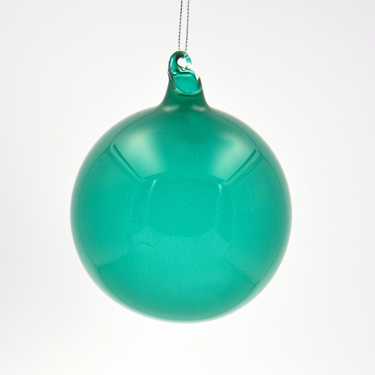 4" Lichen Green Bubblegum Glass Ball Ornament
