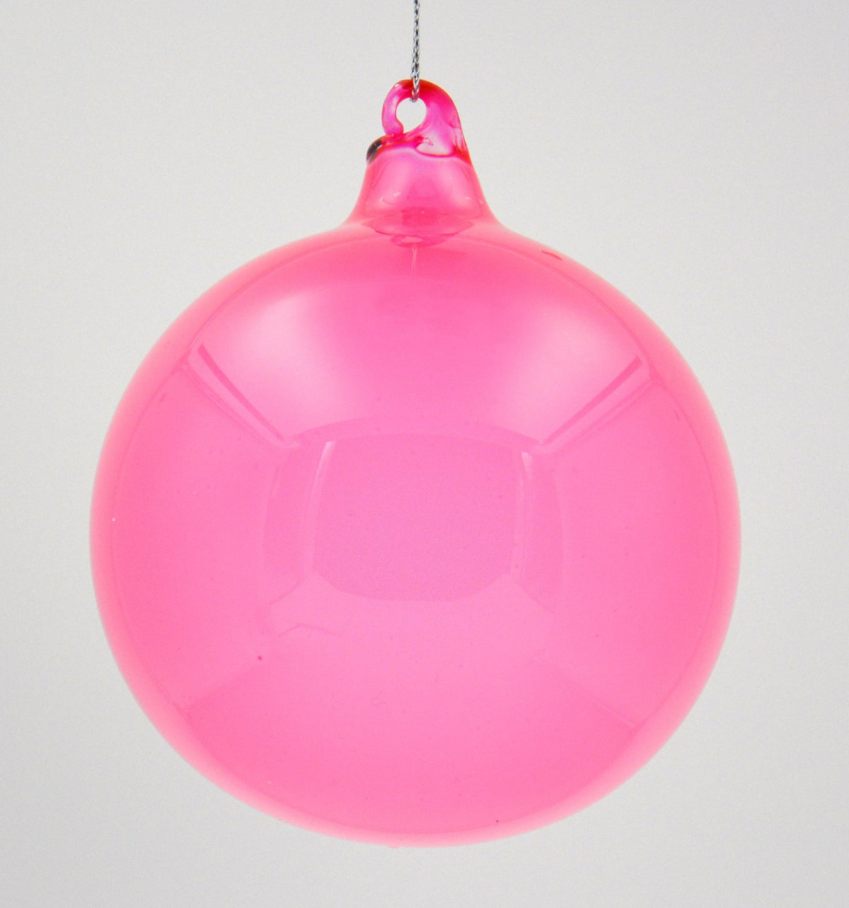 120mm Cherry Pink Bubblegum Glass Ball Ornament