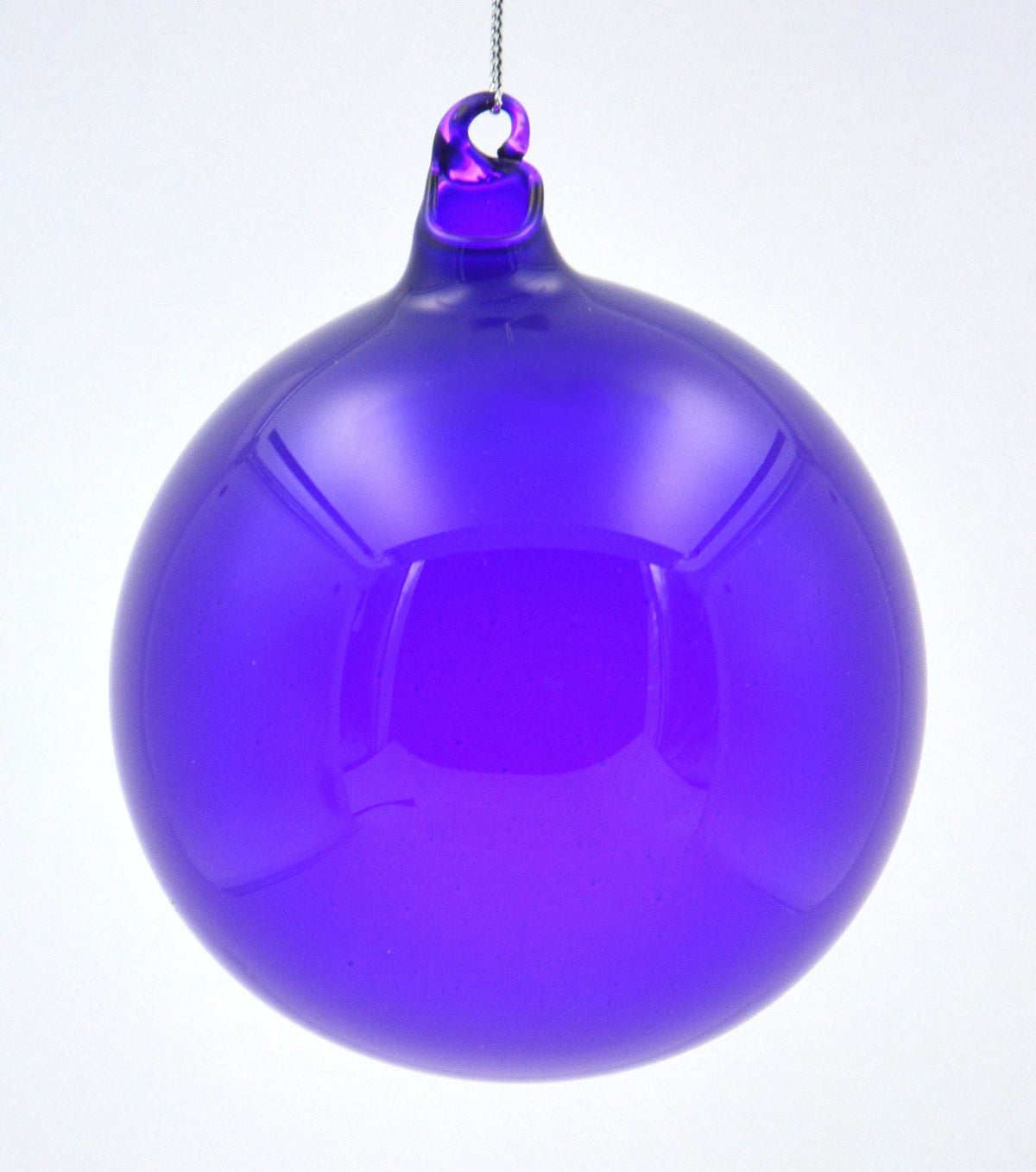 6" Dark Purple Glass Ball Ornament