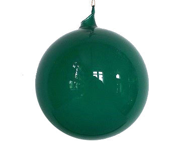 4" Emerald Bubblegum Glass Ball Ornament