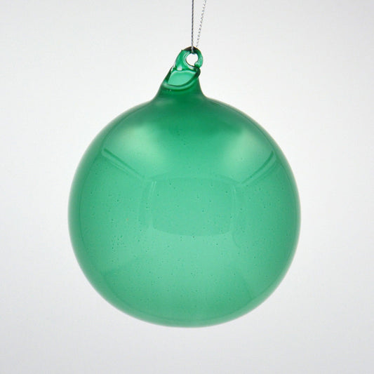 5" Eucalyptus Bubblegum Glass Ball Ornament