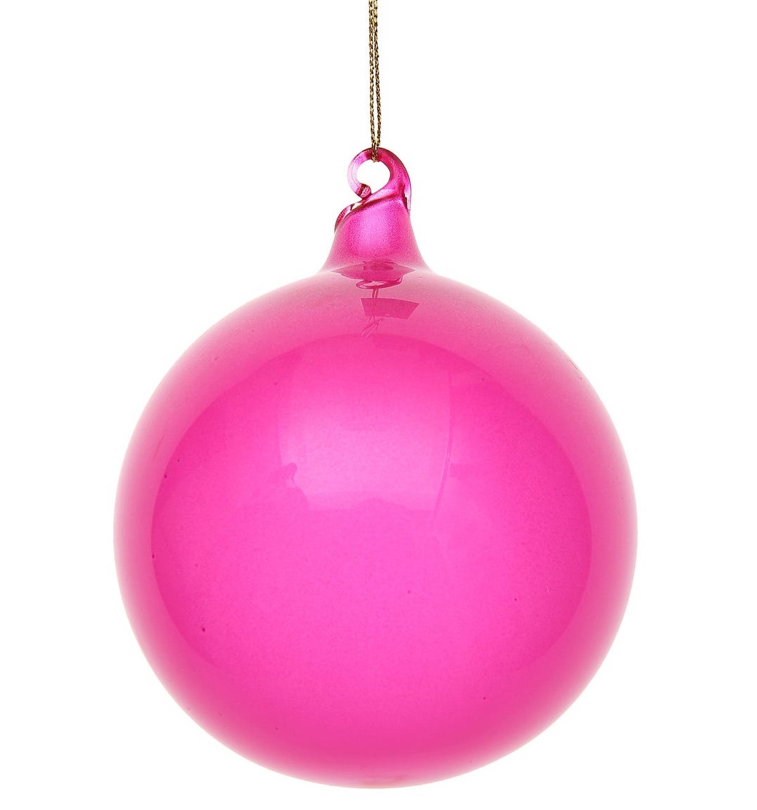 150mm Fuchsia Bubblegum Glass Ball Ornament