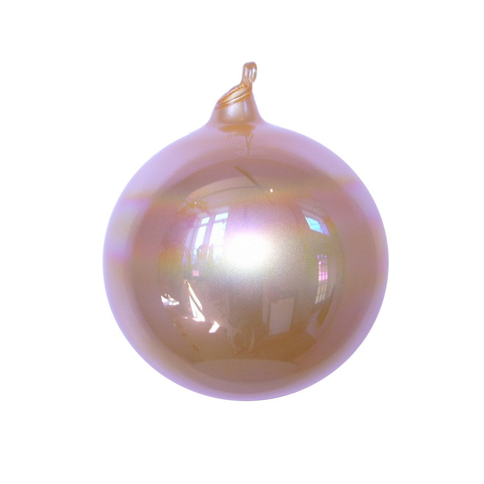 150mm Light Gold Pearl Glass Ball Ornament
