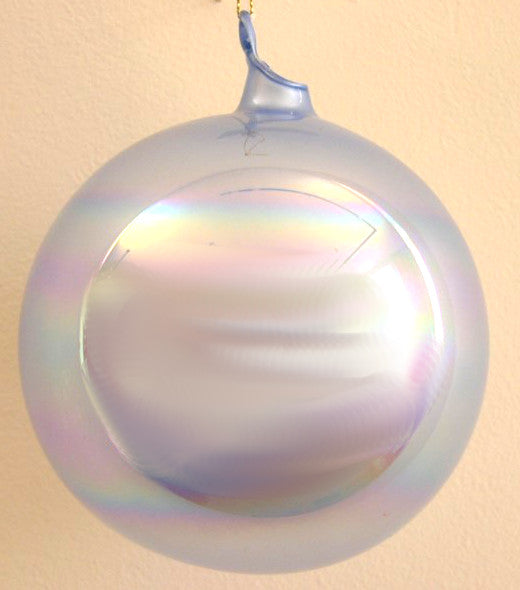 150mm Periwinkle Pearl Glass Ball Ornament