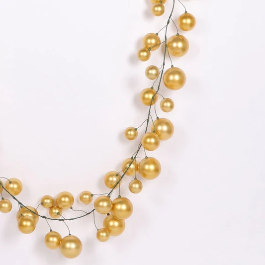 10' Gold Garland Candy Apple Balls
