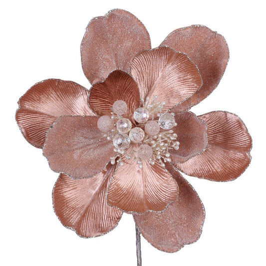 Cappuccino grand magnolia stem with large brown petals.