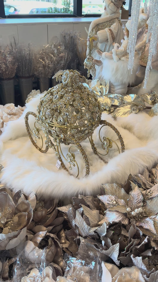 21” Royal Carriage, Gold & Clear Gem