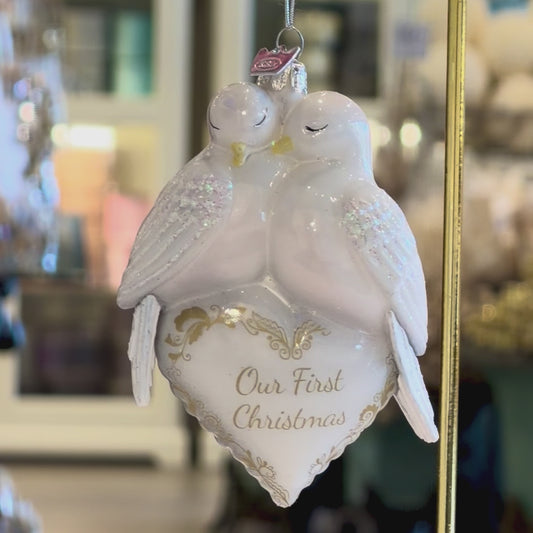 4.5" Doves 1st Christmas Ornament