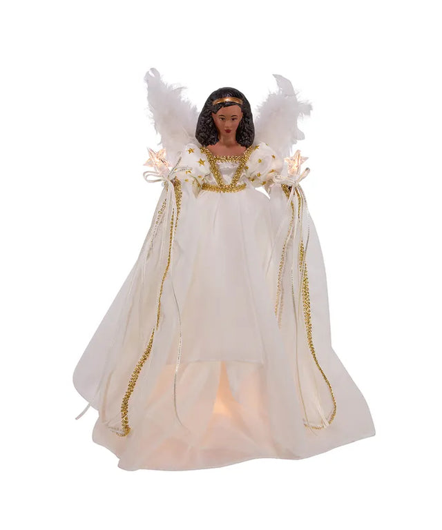 Gold led angel figurine, 16 inch, for Christmas decorating